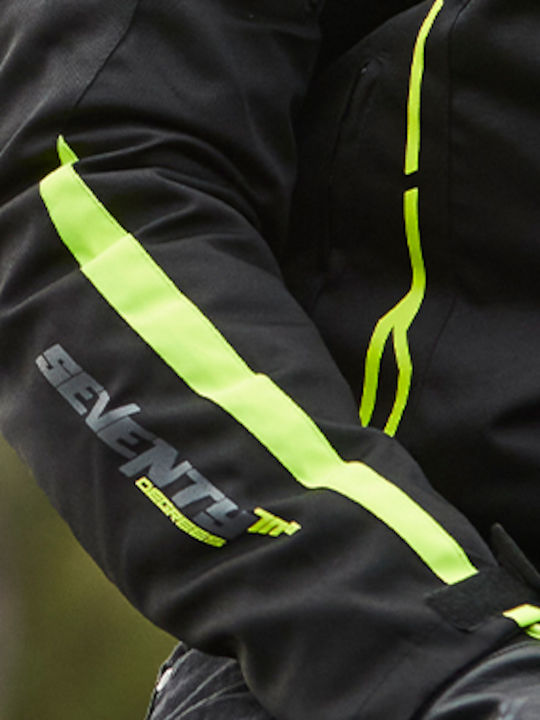 Seventy Degrees SD-JR65 Winter Men's Riding Jacket Waterproof Black/Fluorescent Yellow