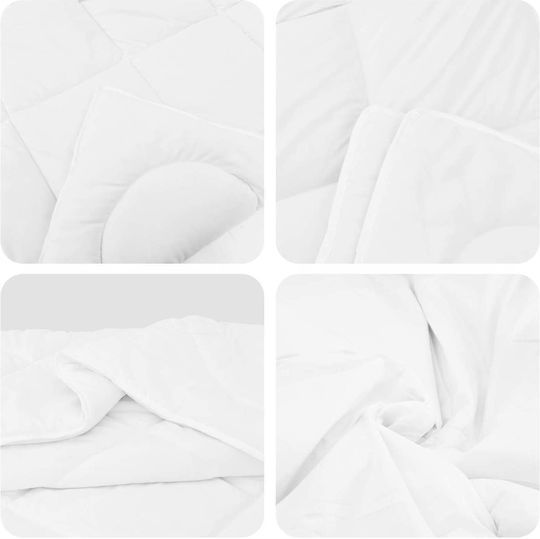vidaXL Σετ Κουβέρτα King Size 260x220εκ. Λευκό 3378102