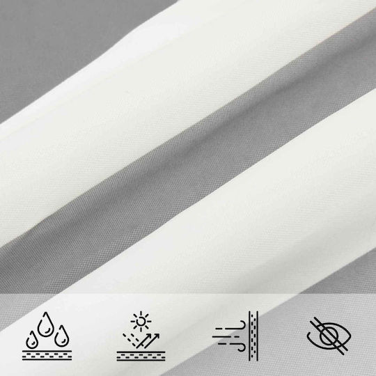 vidaXL Τρίγωνο Πανί Σκίασης Γκρι με Επίστρωση PU 3.5x4.9x4.9m
