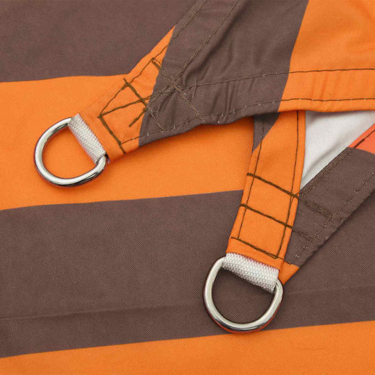 vidaXL Triangle Mesh Shade Fabric Orange with PU Coating 5x6.4x6.4m