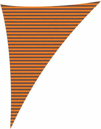 vidaXL Triangle Mesh Shade Fabric Orange with PU Coating 5x6.4x6.4m