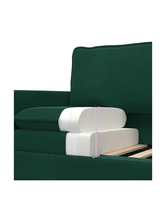 Doppelsitzer Samt Sofa Dunkelgrünes 196x81x87.5cm