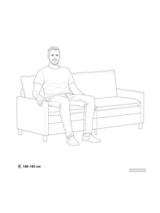 Doppelsitzer Samt Sofa Dunkelgrünes 196x81x87.5cm