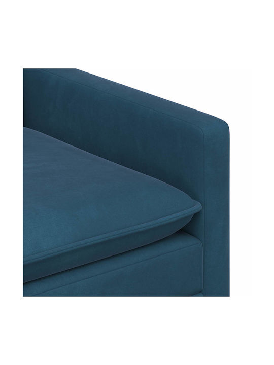 Doppelsitzer Samt Blau 196x81x87,5cm