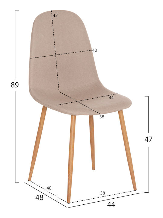 Jafaru Kitchen Table with 4 Chairs 90x90cm