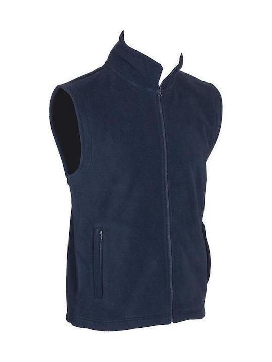 Fageo Ανδρικό Γιλέκο Εργασίας με Επένδυση Fleece Navy Μπλε