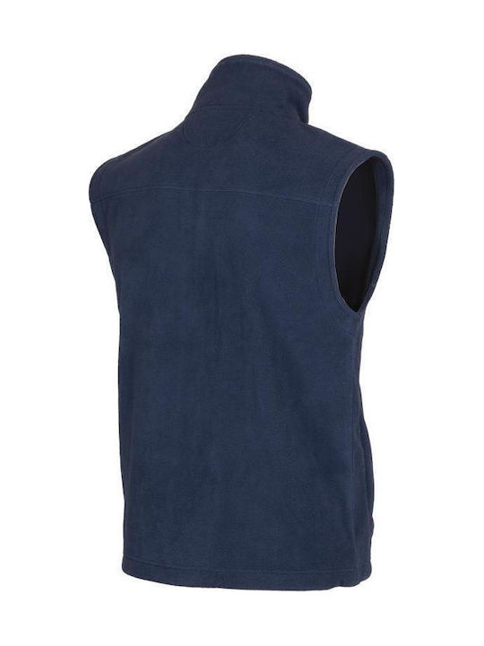 Fageo Ανδρικό Γιλέκο Εργασίας με Επένδυση Fleece Navy Μπλε