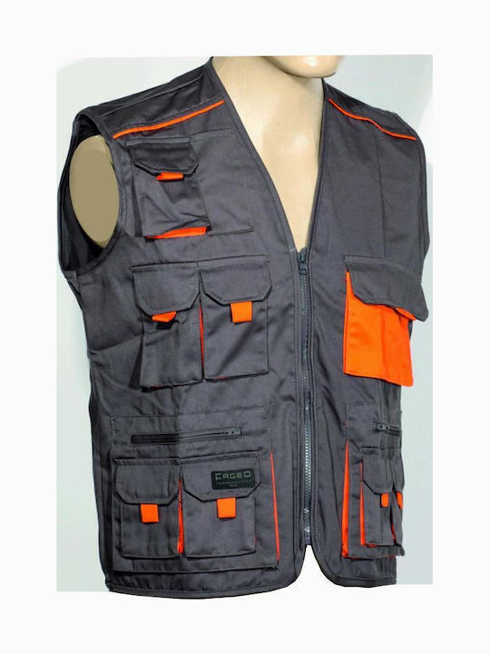 Fageo Men's Work Vest Blue