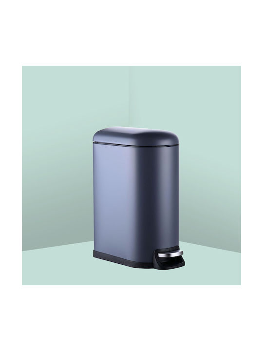 Relaxdays Waste Bin Stainless Steel with Pedal Gray 10lt
