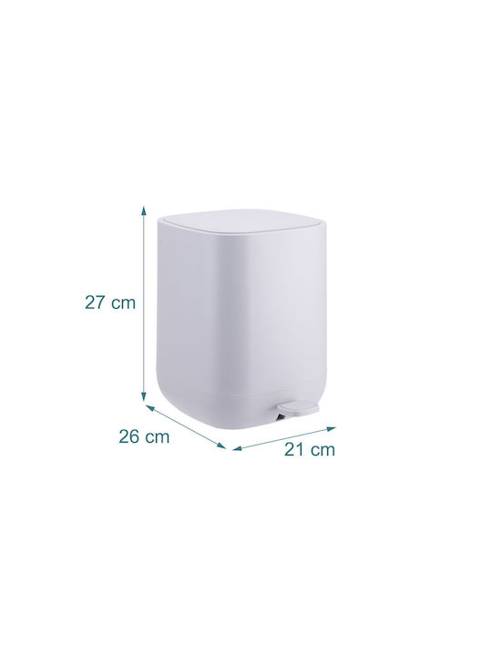 Relaxdays Coș de Gunoi Plastic cu Pedală Gri 9l