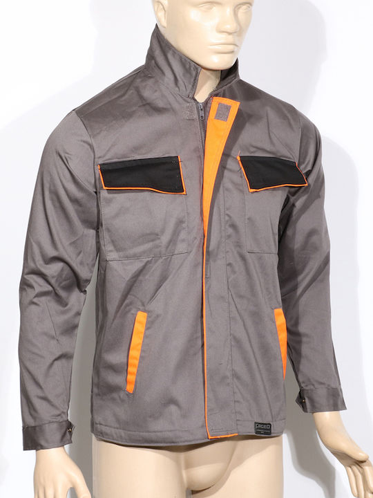 Work Jacket Velcro at Waist Blue Royal