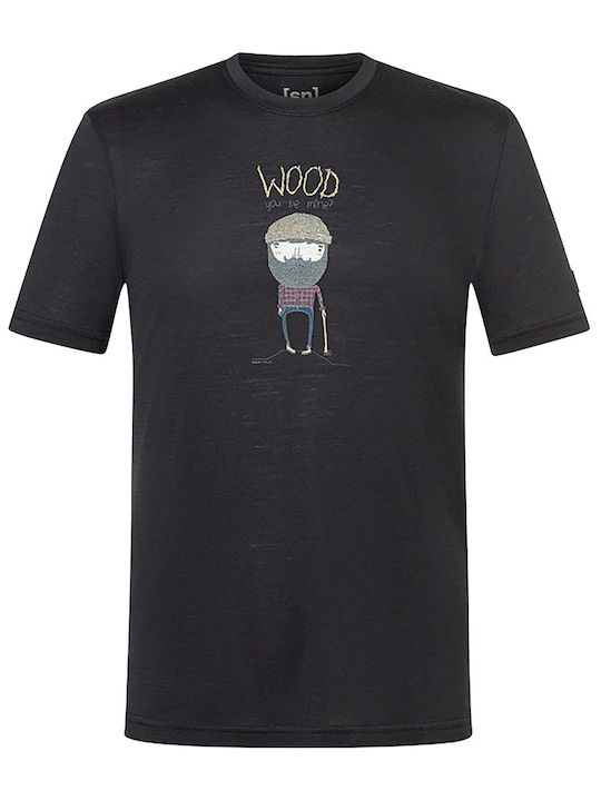 Kurzarm Herrenbluse Schwarz