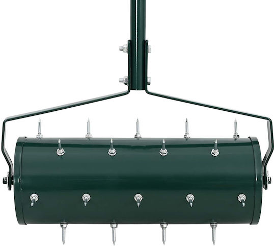 Vidaxl Lawn Roller Aeration Handles Green 128 x 38 cm Steel