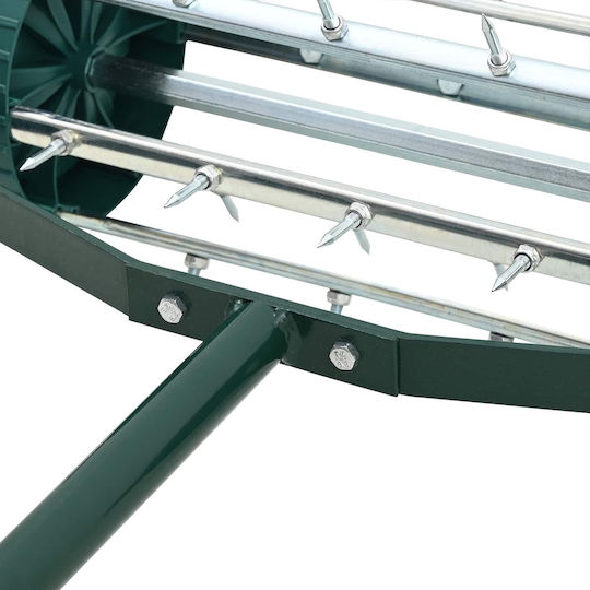 Vidaxl Lawn Roller Aeration Handles Green 127.5 x 44 cm