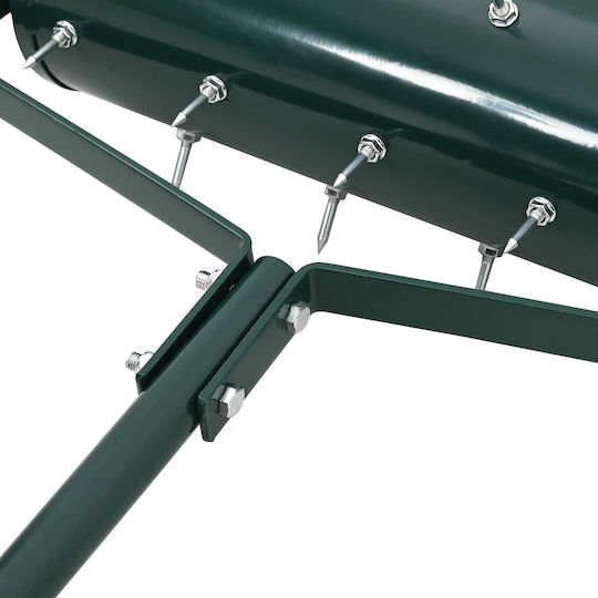 Vidaxl Lawn Roller Aeration Handles Green 128 x 38 cm Steel