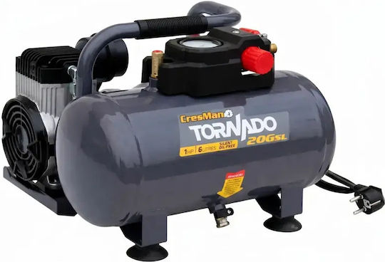 Cresman Tornado Luftkompressor mit Leistung 1hp und Luftkammer 6lt
