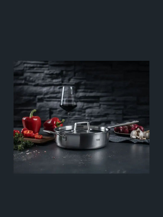 Kuhn Rikon Tigaie Sauté Culinary Fiveply Din Oțel Inoxidabil Cu Capac 28cm