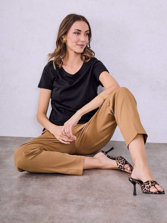 Celestino T-shirt Βαμβακερό Μαύρο