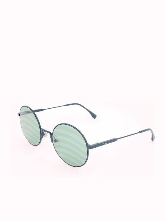 Fendi Unisex Γυαλιά Ηλίου με Μαύρο Σκελετό και Πράσινο Φακό