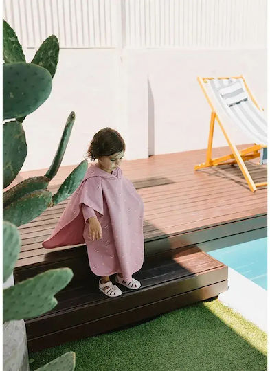 Monnëka Beach Poncho UV Protection 1-3 Years Pink Whale