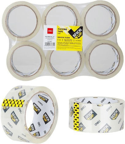 Deli Ταινία Συσκευασίας Χαμηλού Θορύβου 48mm x 50m Διάφανη