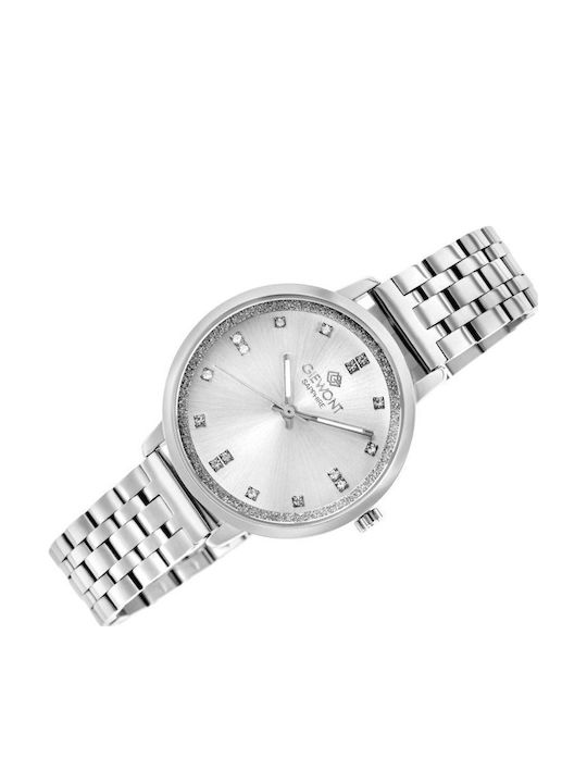 Giewont Womens Battery Watch With Silver Metal Bracelet