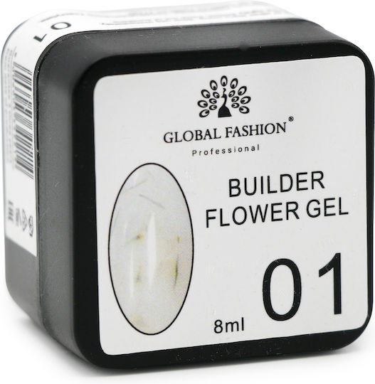 Global Fashion Flower Builder Gel Νυχιών 01 8gr