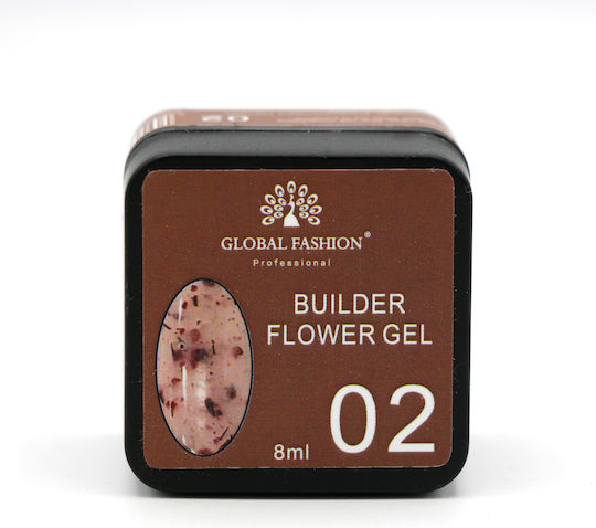 Global Fashion Flower Builder Gel Νυχιών 02 8gr