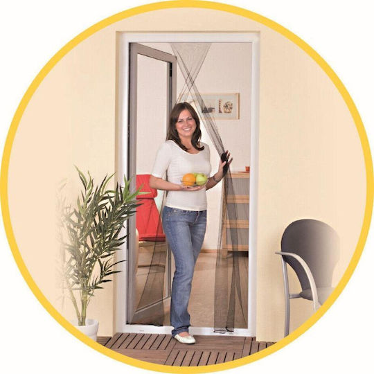 Mosquito Net Door Permanent Plastic White 60x2cm
