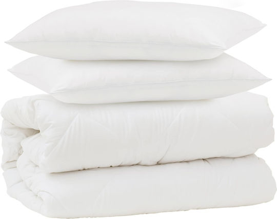 vidaXL Σετ Κουβέρτα King Size 260x220εκ. Λευκό 3378021
