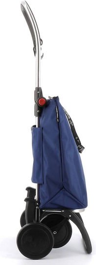 Stoff Einkaufswagen Λαϊκής Klappbar Blau 28lt