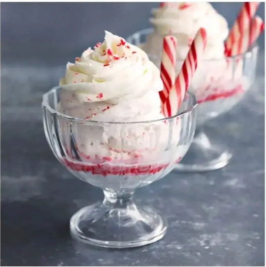 Abyz Servierschale Eiscreme Rund Glas Transparente 6 Stück