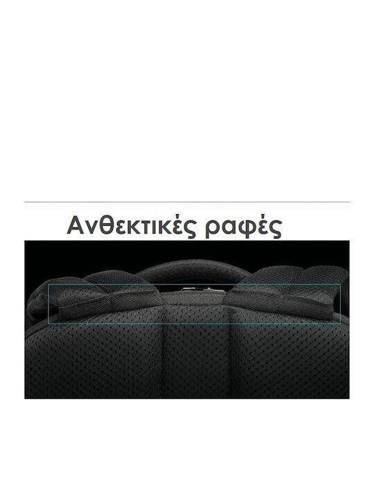 Tigernu Αδιάβροχη Τσάντα Πλάτης για Laptop με Θύρα USB σε Μαύρο χρώμα 1-3106