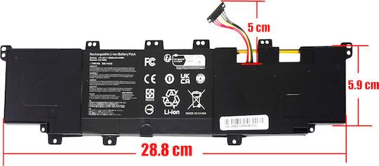 11.4v Съвместима Батерия за Asus VivoBook Asus Vivobook S300 S300c S300ca S400 S400c S400ca S400e F402ca с 4000mAh