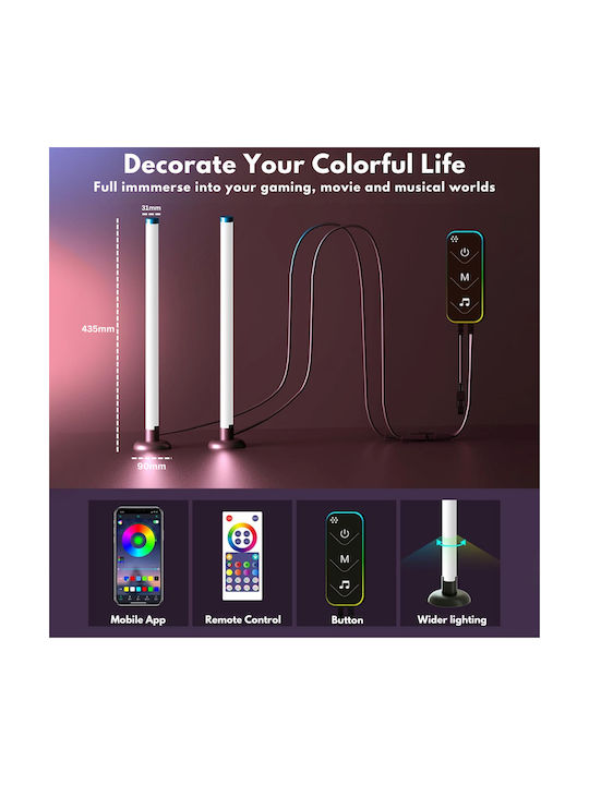 Qova Smart Dekorative Tischlampe LED RGB 2Stück