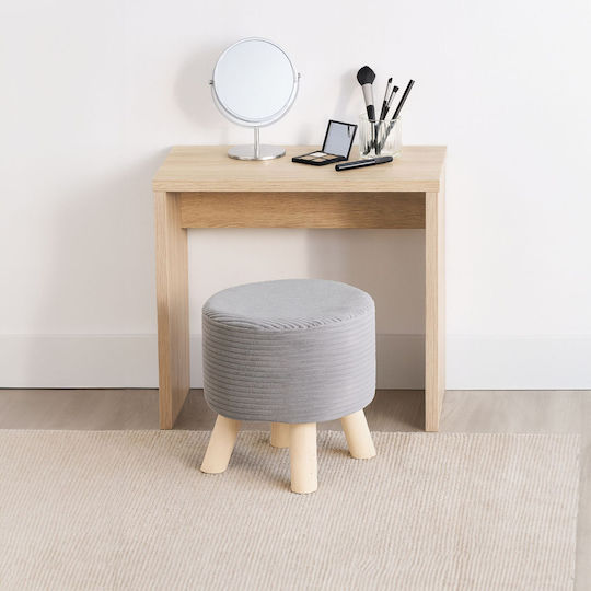 Living Room Stools Upholstered with Gray Fabric 30x30x30cm