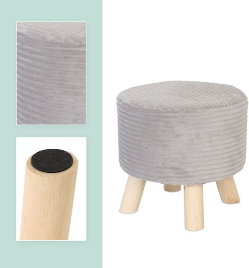 Living Room Stools Upholstered with Gray Fabric 30x30x30cm