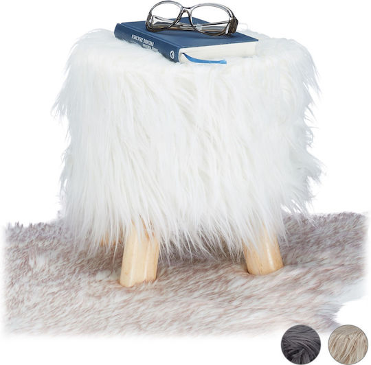 Σκαμπό Σαλονιού White 31x31x31εκ.