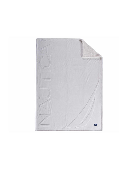 Nef-Nef Homeware Nau Κουβέρτα Sherpa Καναπέ 130x180εκ. Coast Ecru