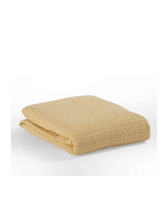 Nef-Nef Homeware Cool Pique Single Blanket 160x240cm Honey