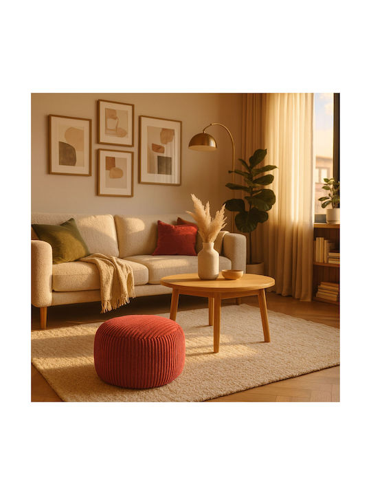 Living Room Stools Upholstered with Red Velvet 35x50x35cm