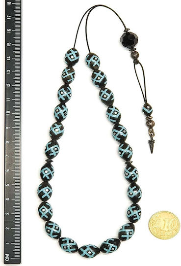 Roloi Komboloi Worry Beads with 23 Beads from Ebony Length 31cm Multicolour