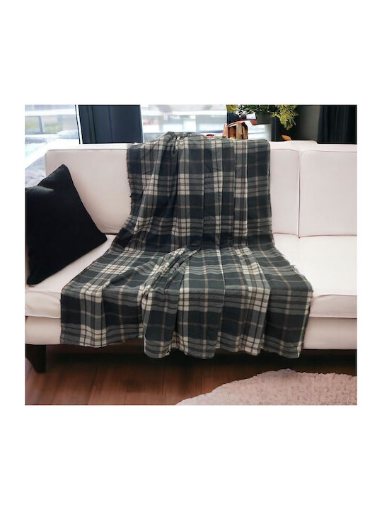 Linea Home Sibirische Decke Fleece Einzeln 150x200cm Grau