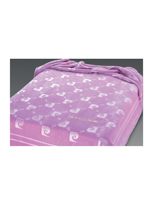 Pierre Cardin Nancy Pătură Spania Catifea Superdublă 220x240 cm Lila