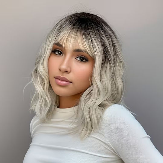 Animis Beauty Perücke Mit Synthetisches Haar In Blond Farbe 36cm