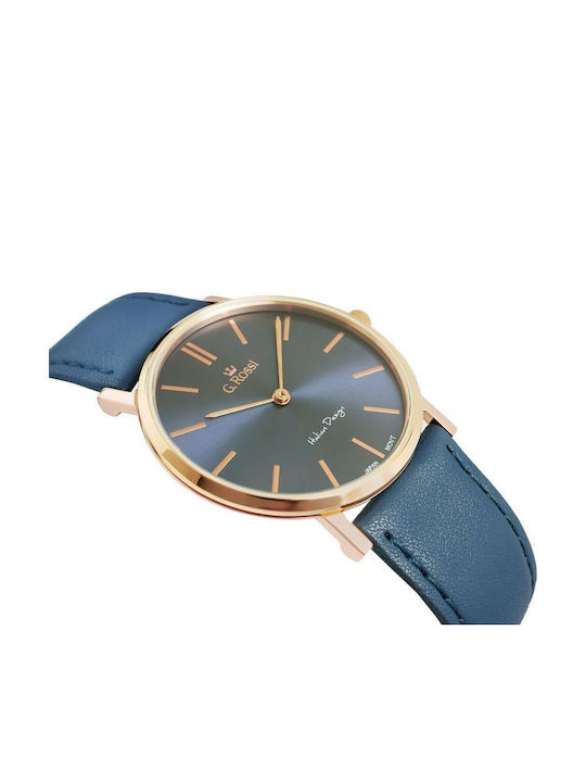 G.Rossi Мъжки Часовник 38mm На Батерия със Сребриста Метална Гривна