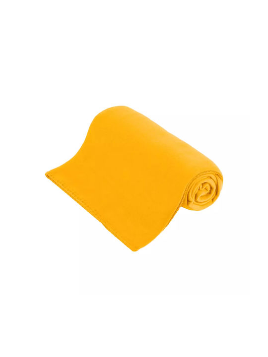 Teesa Κουβέρτα Fleece Καναπέ 130x150εκ. Yellow