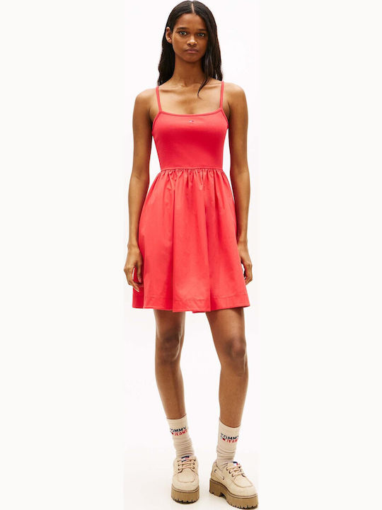 Tommy Hilfiger Rochie Denim All Day Roșie