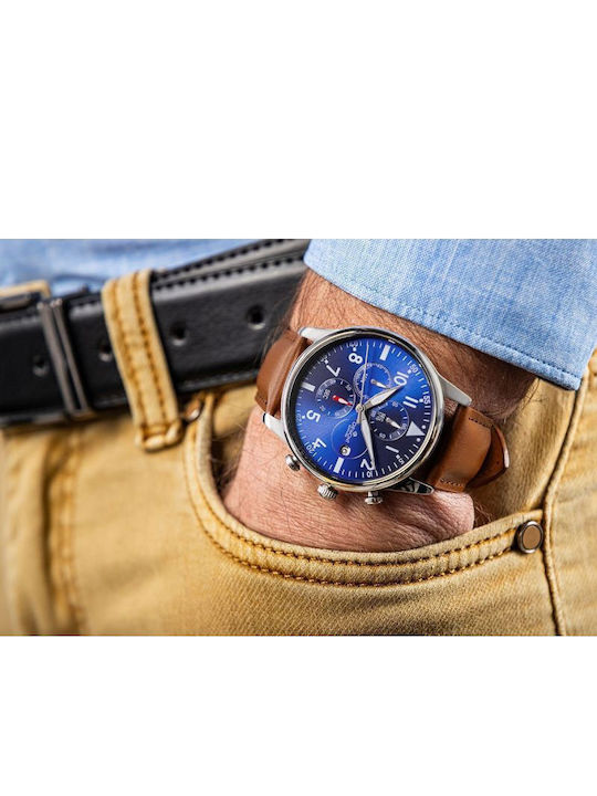 Giewont Battery Watch with Leather Strap