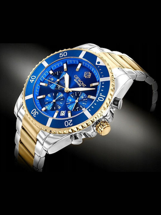 Giewont Men's Watch 22mm Battery Chronograph with Metal Bracelet